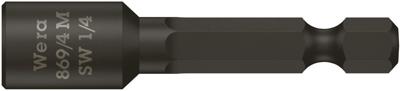 Wera 869/4 M Dopbit, Magnetisch, 1/4 duim x 50 mm - 1 stuk(s) - 05060429001 Wera 869/4 M Dopbit, Magnetisch, 1/4 duim x 50 mm - 1 stuk(s) - 05060429001