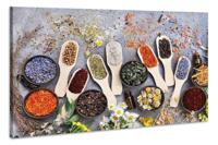 Schilderij - Kruiden en Specerijen van de Wereld, Premium Print - thumbnail