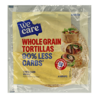 WeCare Lower kcal/carb whole grain tortillas 160 Gram - thumbnail