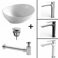 Wiesbaden Waskompack Juno Keramiek 40x33x14.5 cm CHROOM - thumbnail