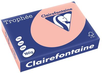 Clairefontaine Trophée Pastel, gekleurd papier, A4, 160 g, 250 vel, perzik