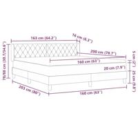 Boxspringbed met Matras Zwart 100x200 cm Fluweel Lichtgrijs - thumbnail