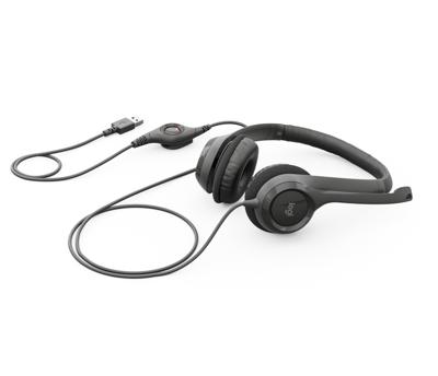 Hoofdtelefoon met microfoon Logitech 981-000406 Zwart - thumbnail