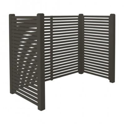 Kliko Ombouw Hout - Ombergrijs - 2 Containers - Tokyo