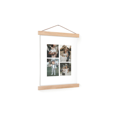 Gepersonaliseerde poster met houten posterhanger 20x30