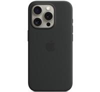 Apple Silicone MagSafe Hoesje iPhone 15 Pro zwart - thumbnail