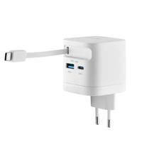 Intenso Intenso Power Adapter W65ACIC GaN white USB-oplader 65 W 1x USB-C Wit Thuis - thumbnail