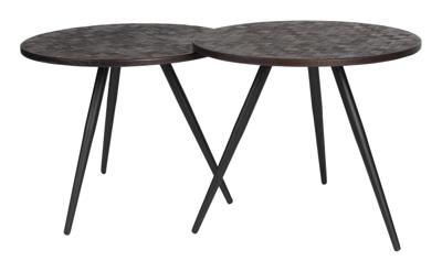 ZILT Ronde Bijzettafel 'Yasmijn' Teakhout, Set van 2 stuks ZILT Ronde Bijzettafel 'Yasmijn' Teakhout, Set van 2 stuks