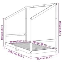 Kinderbedframe 90x200 cm massief grenenhout - thumbnail