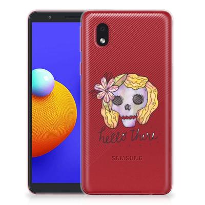 Silicone Back Case Samsung Galaxy A01 Core Boho Skull Silicone Back Case Samsung Galaxy A01 Core Boho Skull