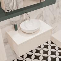 Mondiaz Lush Barco badmeubel underlayment 80 cm 1 lade mdf 1 waskom midden 1 kraangat - thumbnail