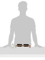 TRIXIE VOERSET KERAMIEK MET HOUTEN ONDERSTEL ZWART 200 ML 28X15X5 CM - thumbnail