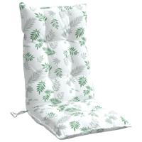 VidaXL Stoelkussens 6 st hoge rug bladpatroon oxford stof - thumbnail