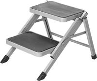 Proplus Opstapje vouwbaar 2 treden 59,5 x 49 x 39 cm grijs - thumbnail