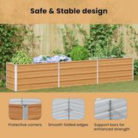 Verhoogde plantenbak Licht Bruin 240 x 40 x 45 cm - thumbnail