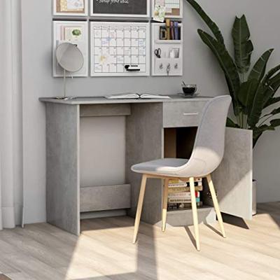 Bureau 100x50x76 cm spaanplaat betongrijs
