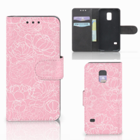 Samsung Galaxy S5 Mini Hoesje White Flowers - thumbnail