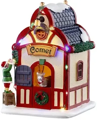 Lemax comet's den verlicht kerstdorp tafereel Santa's Wonderland 2025