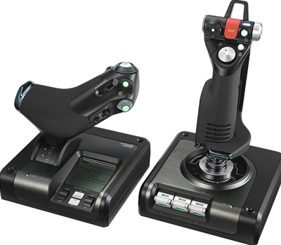Logitech G Flight Control System Zwart, Zilver USB 2.0 Vluchtsimulator Analoog/digitaal PC