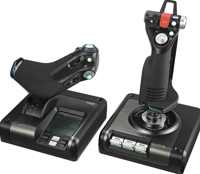 Logitech G Flight Control System Zwart, Zilver USB 2.0 Vluchtsimulator Analoog/digitaal PC - thumbnail