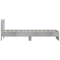 Bedframe met hoofdeinde en LED-licht betongrijs 160x200 cm - thumbnail
