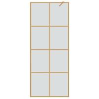 VidaXL Inloop douche wand goud 80 x 195 cm gehard glas - thumbnail
