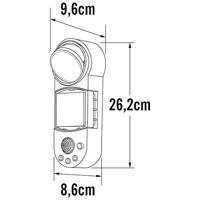 KonstSmide WandspotPrato 10cm zwart met bewegingssensor - 7696-750 - thumbnail