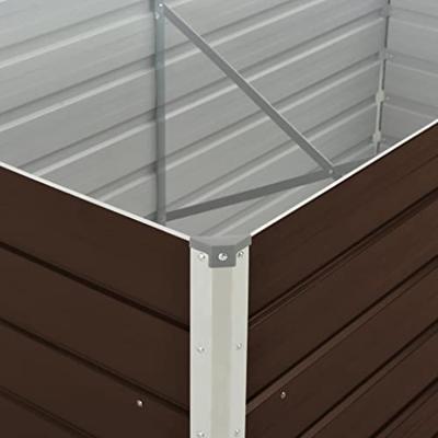 Plantenbak verhoogd 160x80x77 cm gegalvaniseerd staal bruin