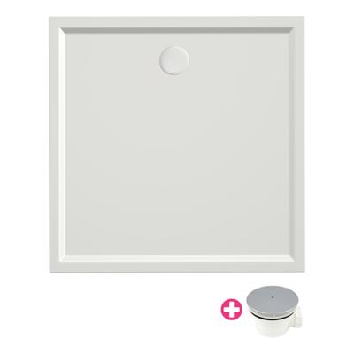 Douchebak Xenz Mariana | 90x90x4 cm | Incl.Afvoersifon-Chroom | Acryl | Vierkant | Wit mat Douchebak Xenz Mariana | 90x90x4 cm | Incl.Afvoersifon-Chroom | Acryl | Vierkant | Wit mat