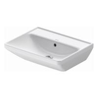 Wastafel Duravit D-Neo Met Overloop Kraanvlak 1 Kraangat 60 cm Hoogglans Wit Duravit - thumbnail