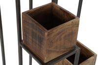 Grondlegger DKD Home Decor Bruin Zwart Multicolour Hout Metaal Modern 40 x 40 x 120 cm 40 x 40 x 138 cm - thumbnail