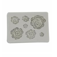2 stuks DIY handgemaakte zeep chocolade fondant bakken schimmel 3D Rose bloem taart decoratie silicone Mold (grijs) - thumbnail