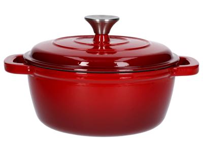 SILVERCREST Gietijzeren pan 22 cm 2,8 L (Rood)