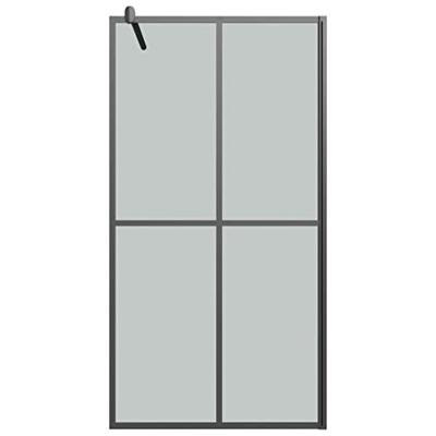 VidaXL Inloopdouchescherm 100x195 cm donker gehard glas - thumbnail