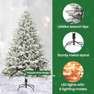 VidaXL Kunst kerstboom met verlichting groen 180 cm pvc en pe