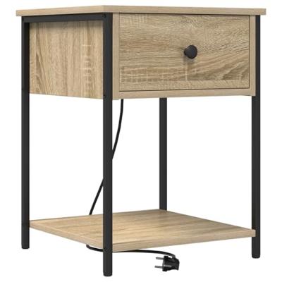 Bedside kasten 2 pcs Sonoma eiken 42 x 41 x 56 cm Bewerkt hout Bedside kasten 2 pcs Sonoma eiken 42 x 41 x 56 cm Bewerkt hout