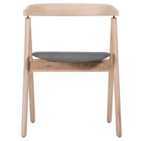 Gazzda Ava stoel whitewash Dakar Leather Grey - thumbnail