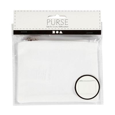 Creative portemonnee 9 x 12 cm wit