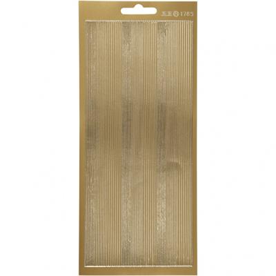 Creativ Company Stickers, randen, vel 10x23 cm, goud, 1 vel