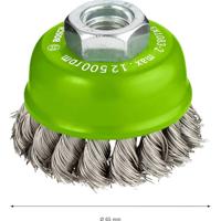 Bosch Accessoires Komstaalborstel, roestvrij 65 mm, 0,35 mm, 12500 U/ min, 14 1st - 2608622104 - thumbnail