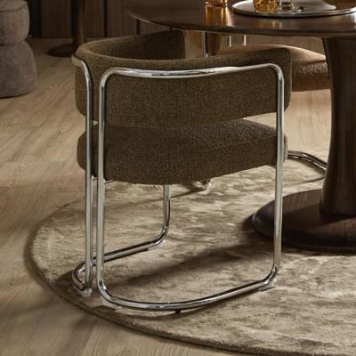 Light&living Eetkamerstoel 56x52x72 cm ADANTE donker bruin+chroom