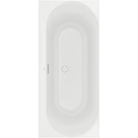 Villeroy & Boch Loop duobad - 170x75cm - rechthoek/binnenbad ovaal - acryl Stone White mat uba170lof2v-rw - thumbnail