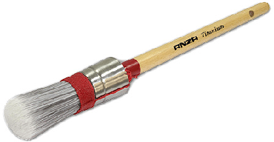 ANZA Titanium verfkwast rond voor synthetische lak - maat 14 / 26 mm