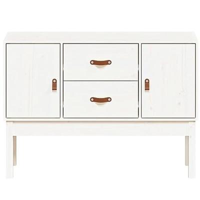 Dressoir 110x40x78 cm massief grenenhout wit