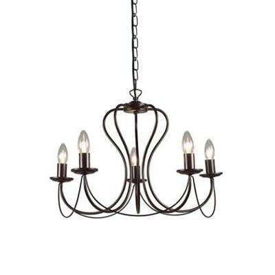 QAZQA Klassieke kroonluchter roestbruin - Como 5