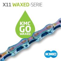 KMC ketting x11 aurora blauw 118s waxed - thumbnail