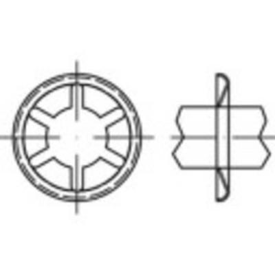 TOOLCRAFT 159383 As-klemringen Buitendiameter: 15 mm 88122 Verenstaal Gebruineerd 1000 stuk(s)