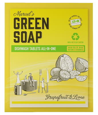 Marcel's Green Soap Marcel's Green Soap Vaatwas Tablet Grapefruit & Limoen (480g)