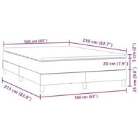 Boxspring met matras fluweel donkerblauw 160x210 cm - thumbnail