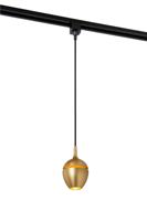 Lucide TRACK PRESTON Hanglamp - 1-fase Railsysteem / Railverlichting - 1xGU10 - Mat Goud / Messing (Uitbreiding) - thumbnail